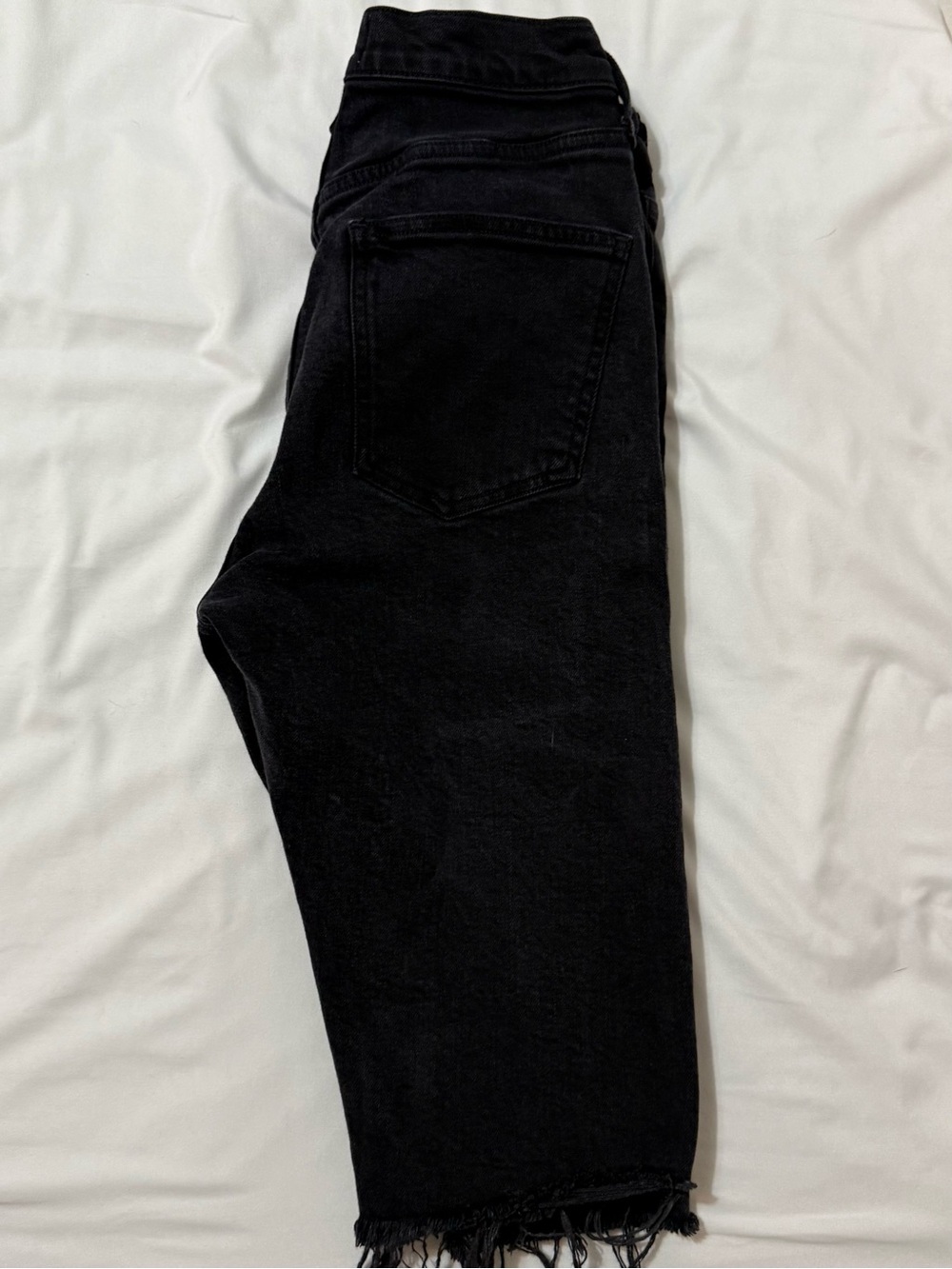 AGOLDE Capri Jean CutOffs Black Jean Shorts - Picture 6 of 8